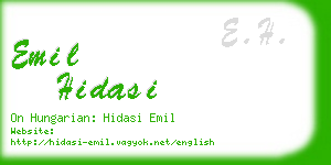 emil hidasi business card